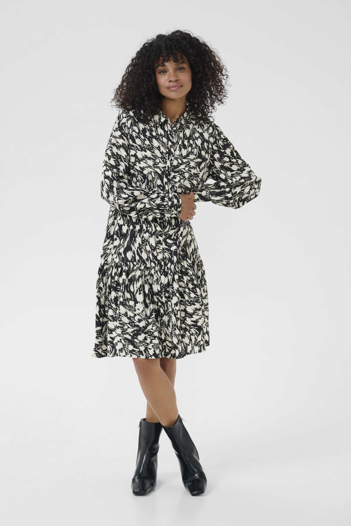 KAjamie Shirt Dress Black/Turtledove Graphic - 108 - 10510795