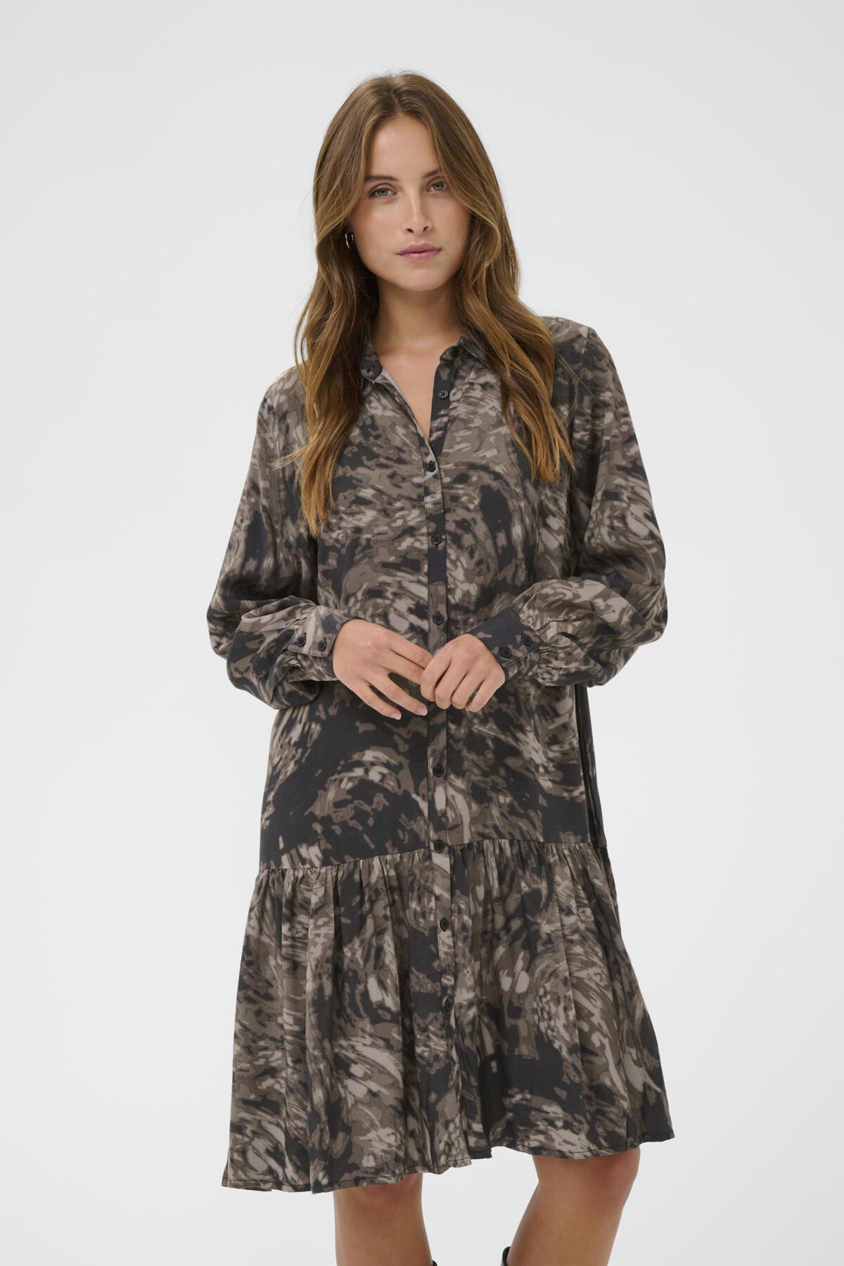 KAjamie Shirt Dress Brown Graphic Print - 108502 - 10510795