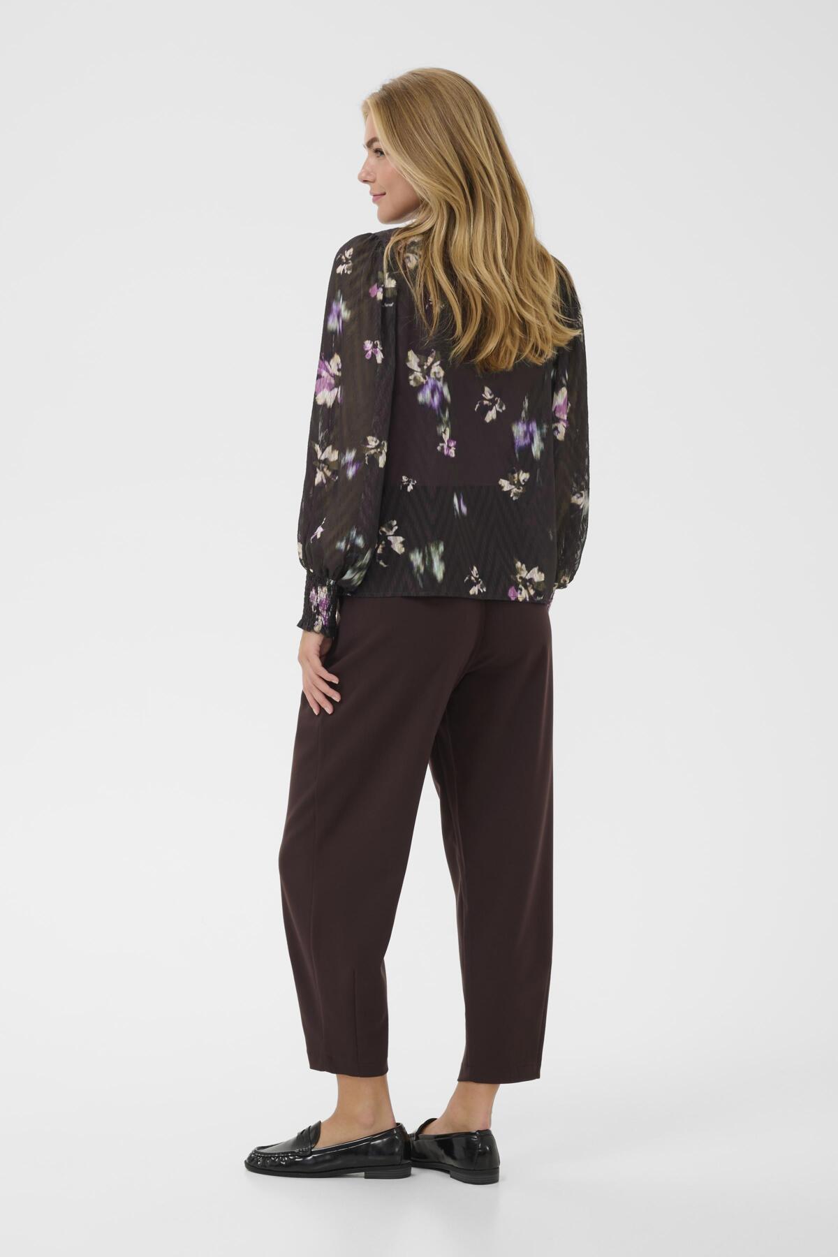 KAclaire Shirt Black Coffee/Multi col.Flowers - 10510804
