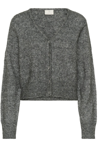 KAmelania Cardigan Dark Grey Melange - 100125 - 10510818 Thumbnail