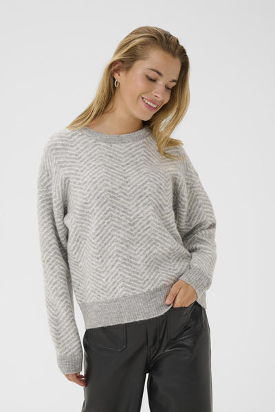 KAbitzy Pullover Grey M./Chalk zig zag - 108547 - 10510840 Thumbnail