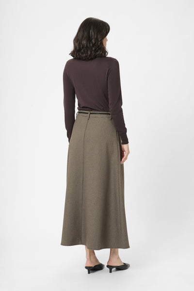 KAelyah Skirt Beige / Black Petit Houndstoot - 10510847 Thumbnail