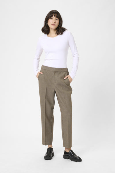 KAelyah Cropped Pants Beige / Black Petit Houndstoot - 10510848 Thumbnail