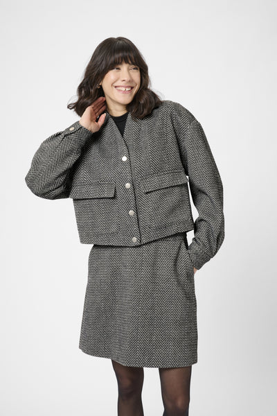 KAvalentina Jacket Black/White Tweed - 108565 - 10510850 Thumbnail