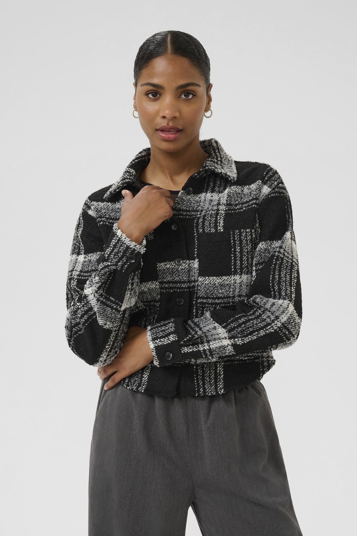 KAlily Shirt Black White Check - 10510886