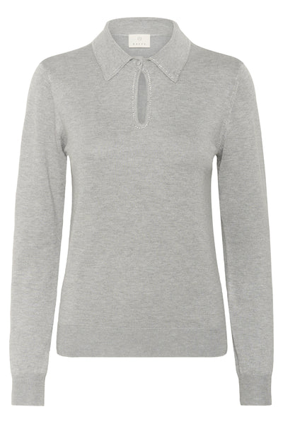 KAjada Polo Pullover NO Grey Melange - 100123 - 10510900 Thumbnail