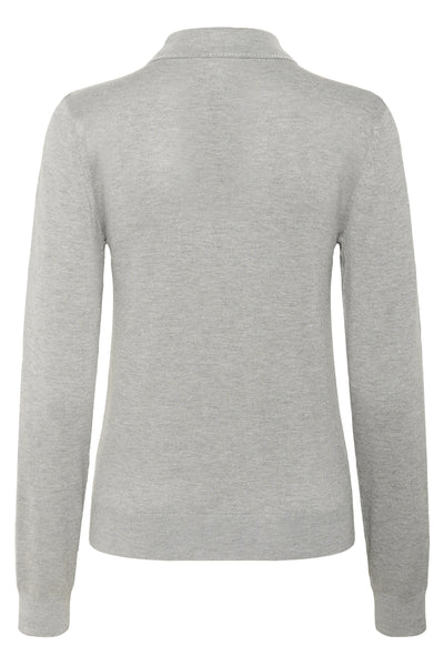 KAjada Polo Pullover NO Grey Melange - 100123 - 10510900 Thumbnail