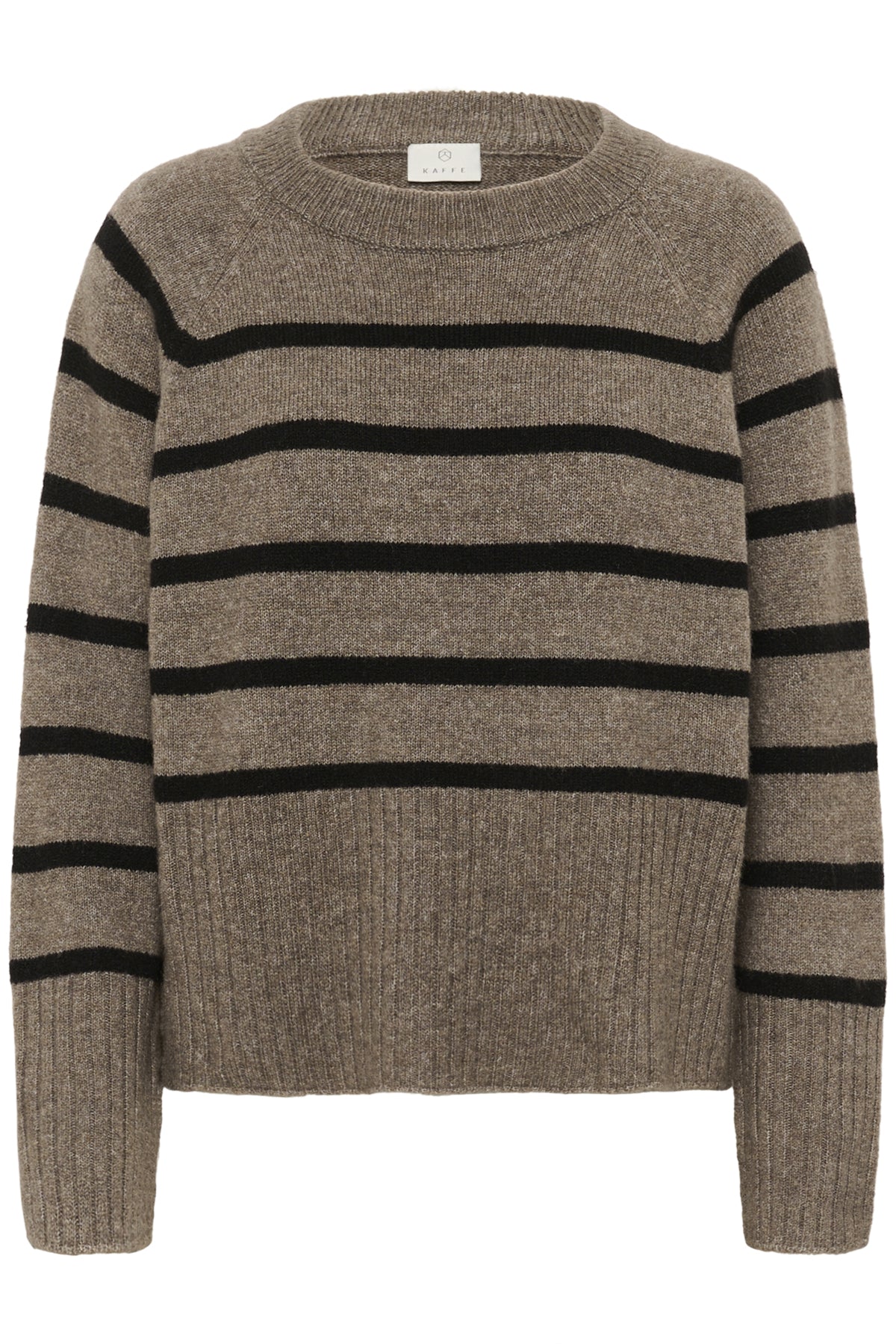 KAerin Knit Pullover Morel Melange Black Stripe - 1 - 10510939