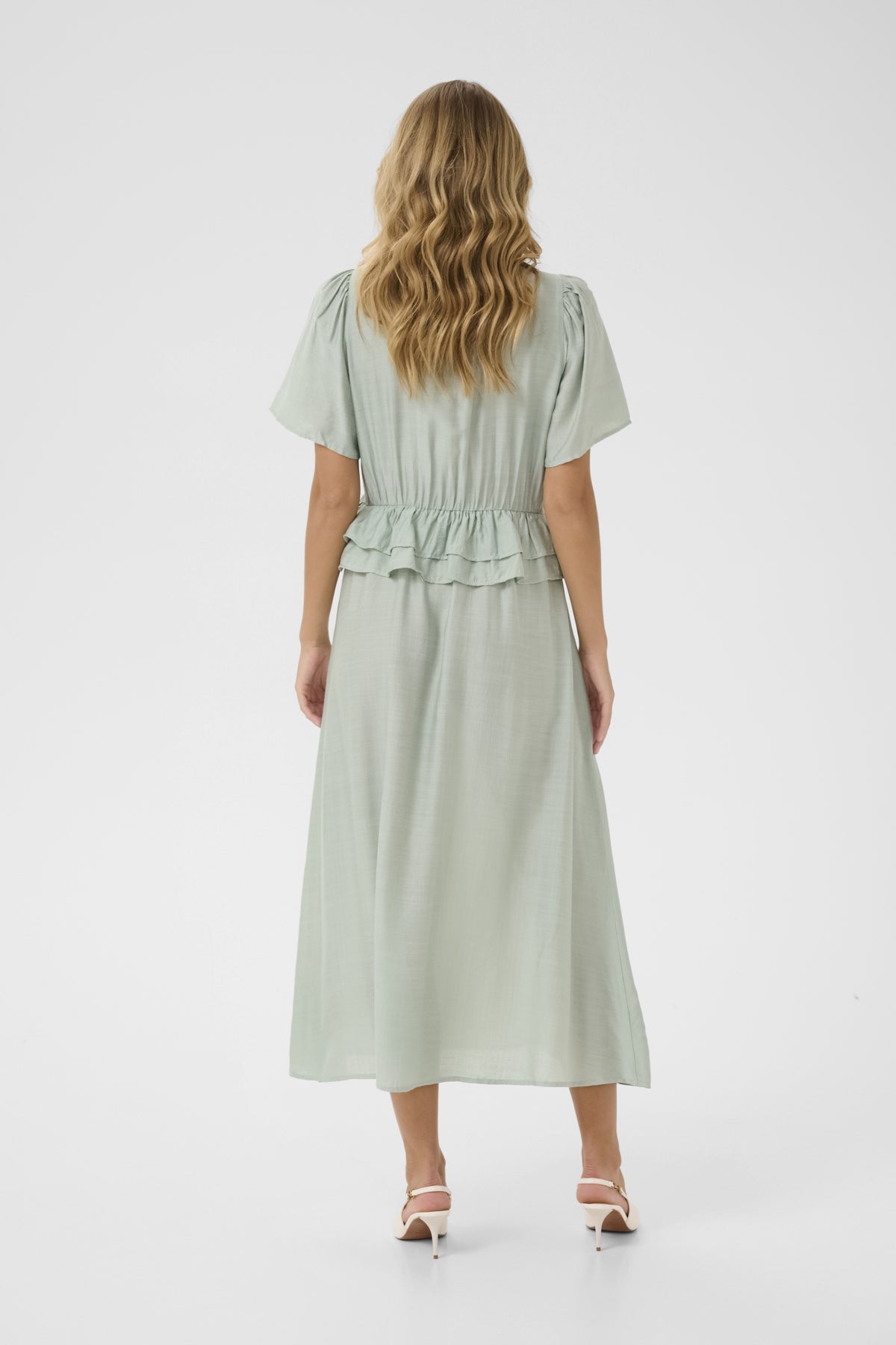 KAjasmin Frill Dress Frosty Green CC. - 10510971
