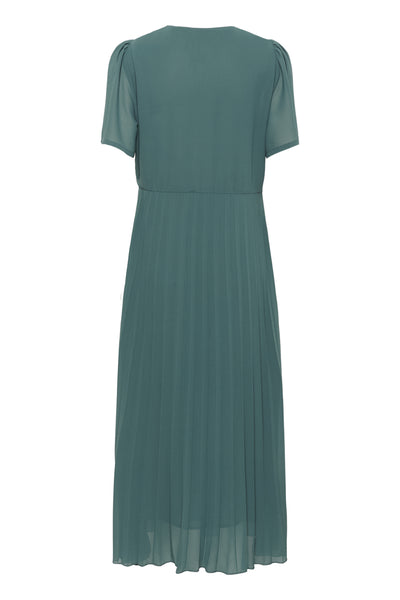 KAevelyn Plisse Dress Silver Pine CC Thumbnail