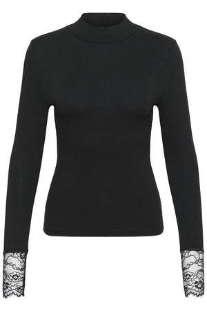 KAomi Turtleneck T-Shirt Black Deep - 100121 - 10511001