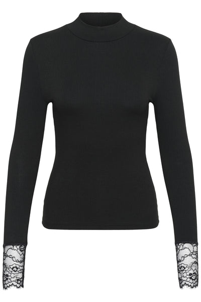KAomi Turtleneck T-Shirt Black Deep - 100121 - 10511001 Thumbnail