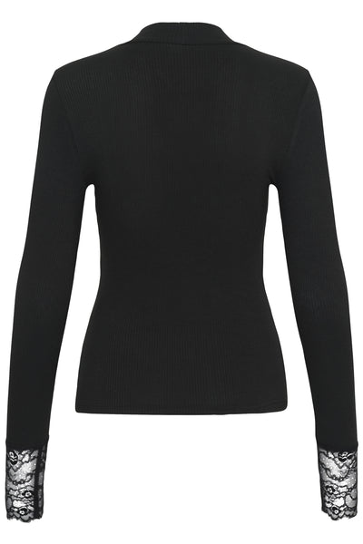 KAomi Turtleneck T-Shirt Black Deep - 100121 - 10511001 Thumbnail