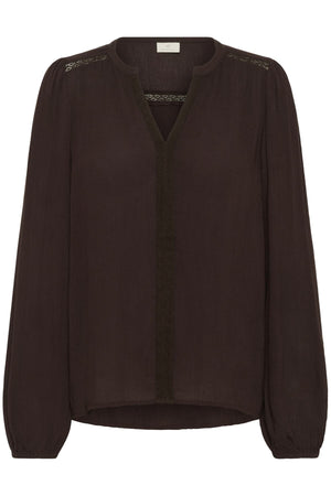 KAstine Amber Lace Blouse Black Coffee - 191111 - 10511003