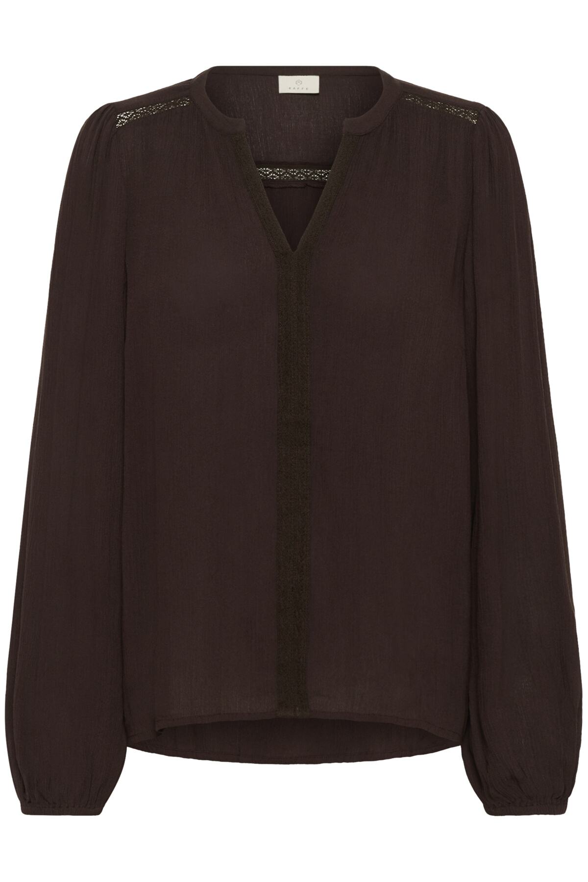 KAstine Amber Lace Blouse Black Coffee - 191111 - 10511003
