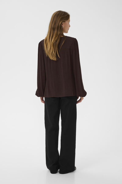 KAstine Amber Lace Blouse Black Coffee - 191111 - 10511003 Thumbnail