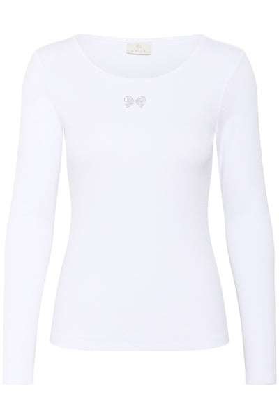 KAcarna Bow Tshirt Optical White - 110601 - 10511012 Thumbnail