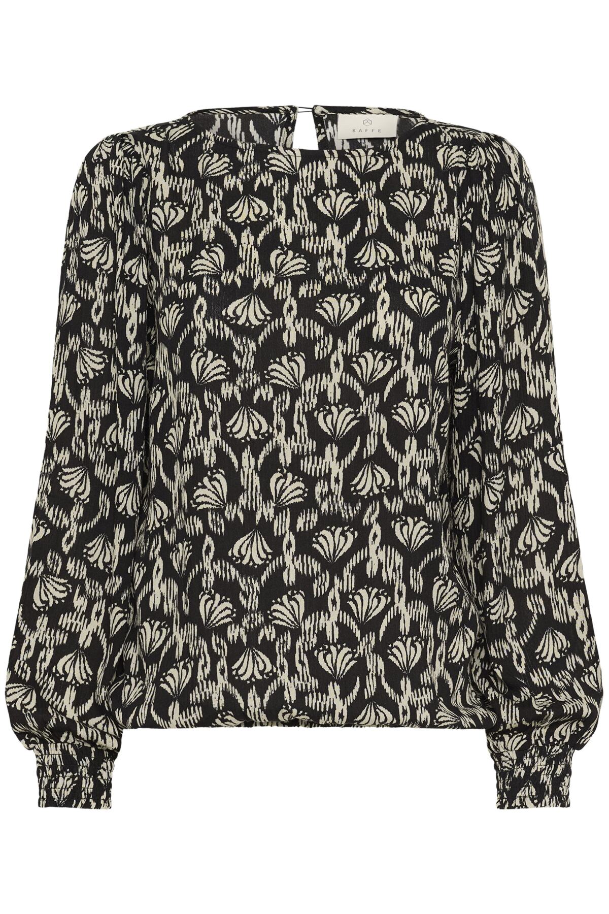 KArikka Amber Blouse Black/Feather Gray Floral - 10 - 10511013