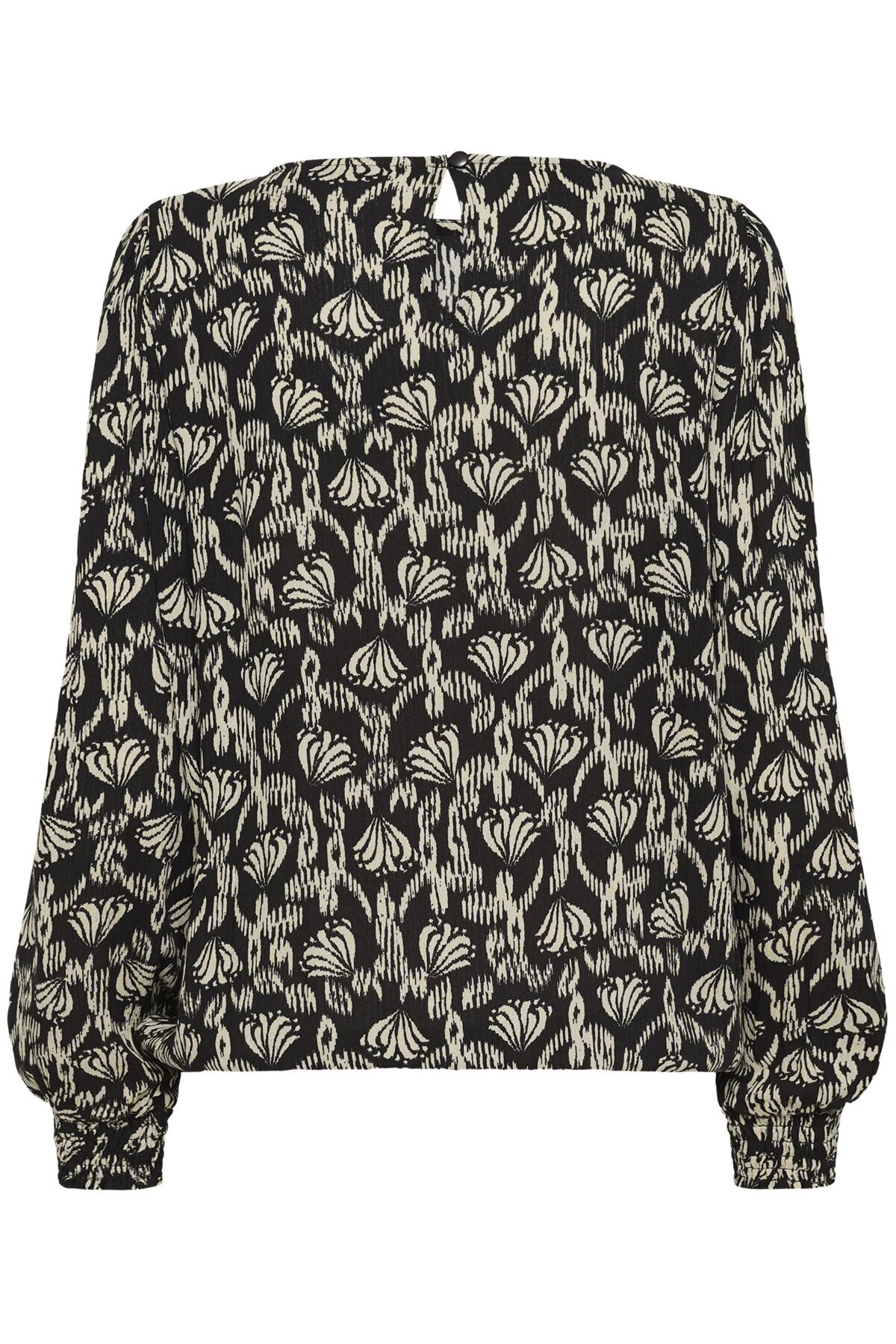 KArikka Amber Blouse Black/Feather Gray Floral - 10 - 10511013