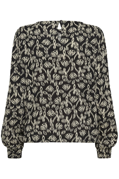 KArikka Amber Blouse Black/Feather Gray Floral - 10 - 10511013 Thumbnail