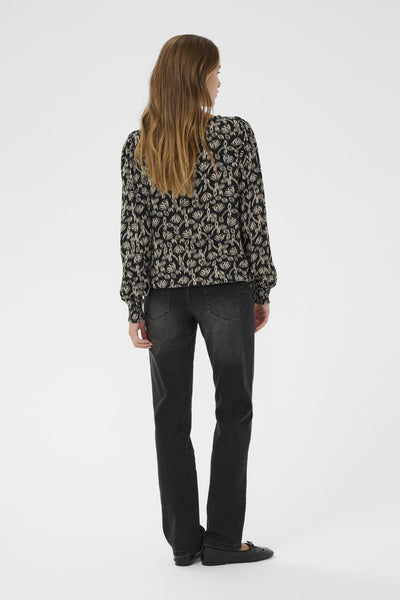 KArikka Amber Blouse Black/Feather Gray Floral - 10 - 10511013 Thumbnail