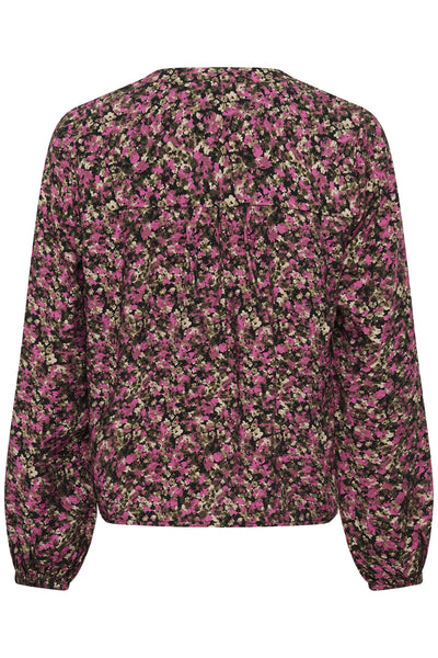 KAbella Shirt Pink Black Graphic Flower - 10 - 10511035 Thumbnail