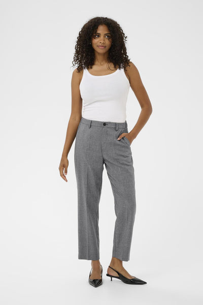 KAramona Cropped Pants Grey Melange - 100123 - 10511075 Thumbnail