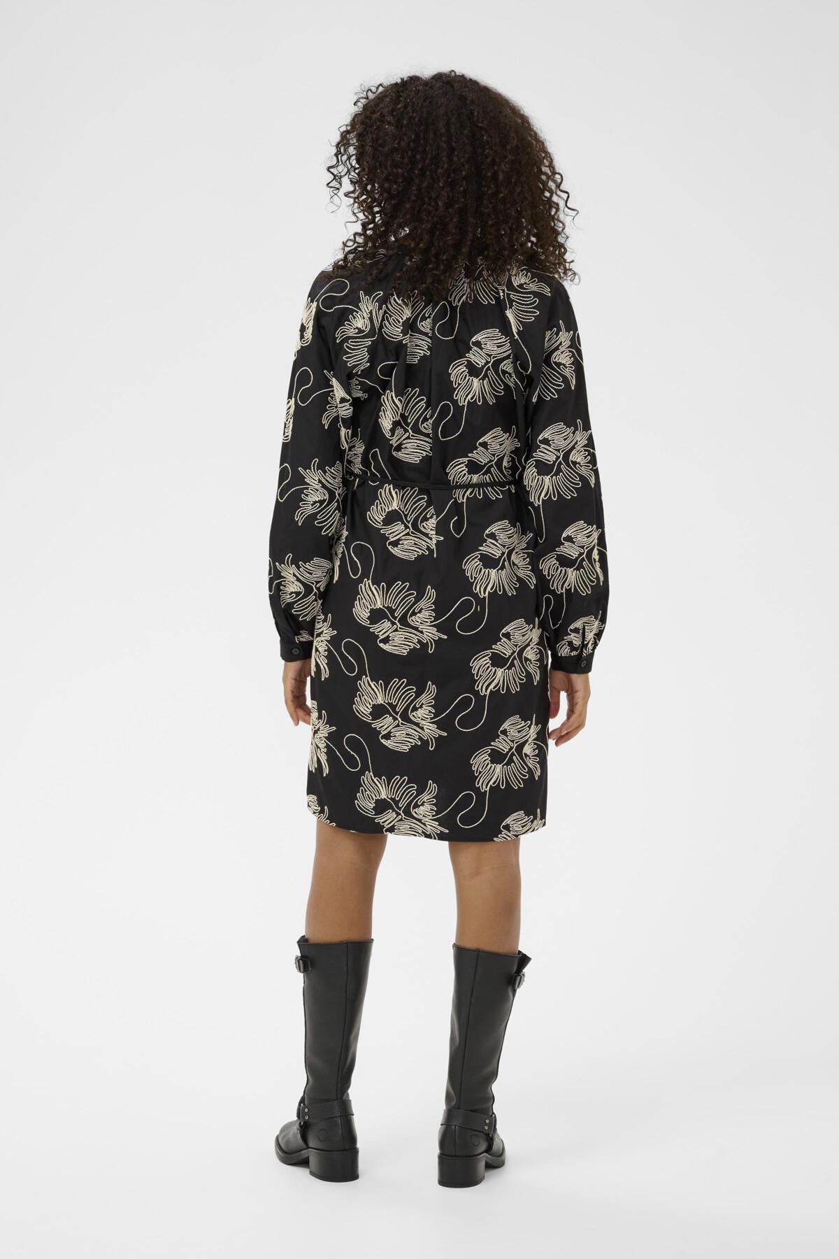 KAvinie Dress Black Chalk Embroidery - 10883 - 10511097