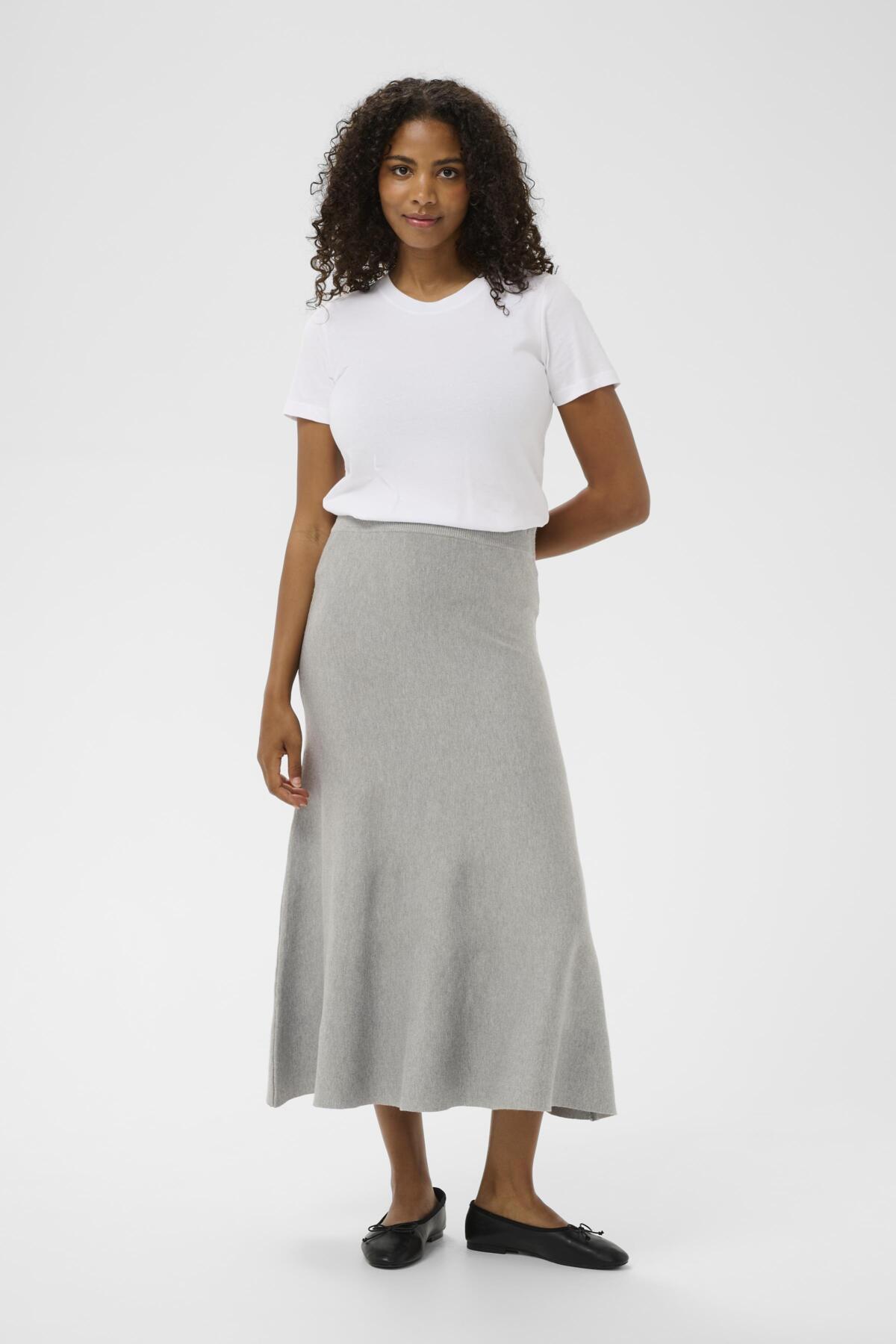KAmalina Knit Skirt NO Grey Melange - 100123 - 10511111