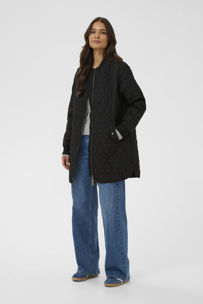 KAlelia Long Quilt Jacket Black Deep - 100121 - 10511125 Thumbnail