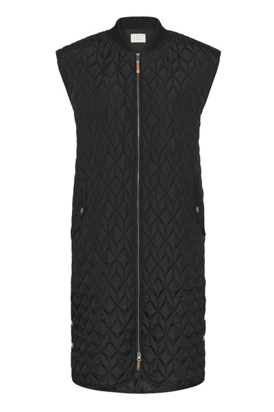 KAlelia Quilt Waist Coat Black Deep - 100121 - 10511127 Thumbnail