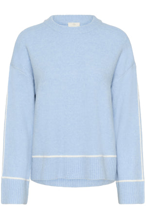 KAjinie Knit Pullover Powder Blue Melange - 1442141 - 10511129