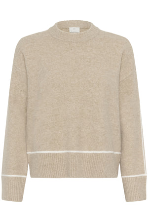 KAjinie Knit Pullover Feather Gray Melange - 1513051 - 10511129