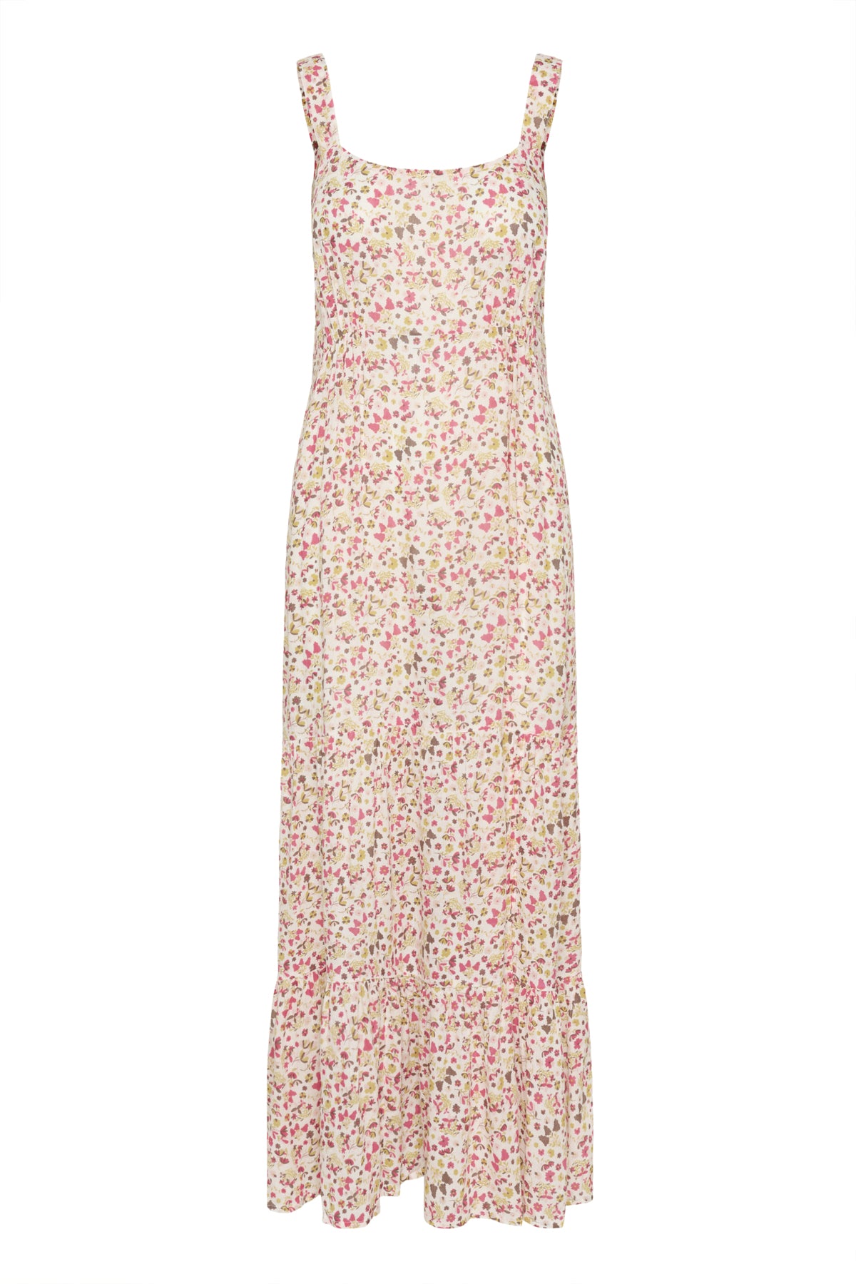 KAvalery Amber Dress Chalk w. multi flowers