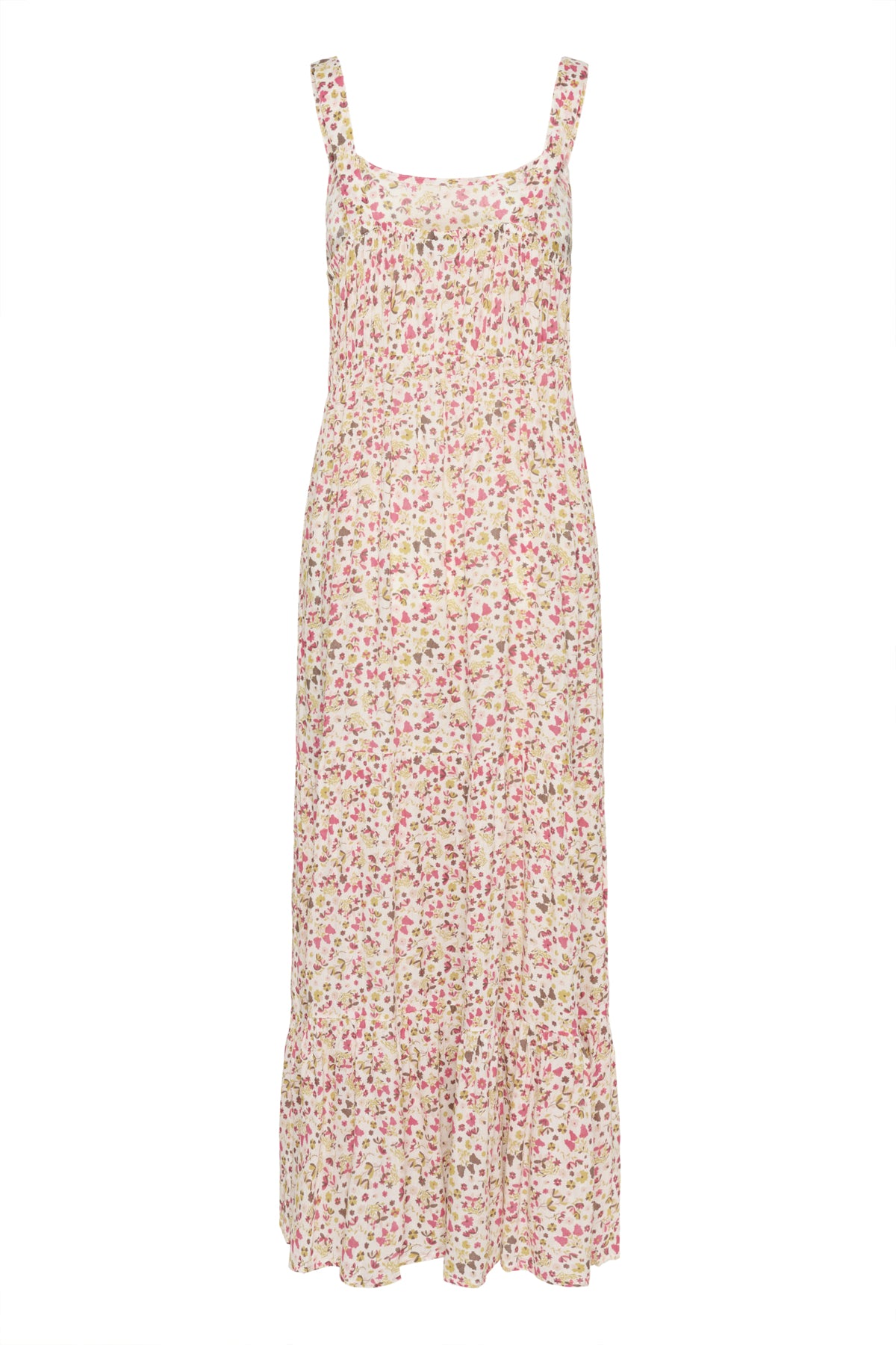 KAvalery Amber Dress Chalk w. multi flowers