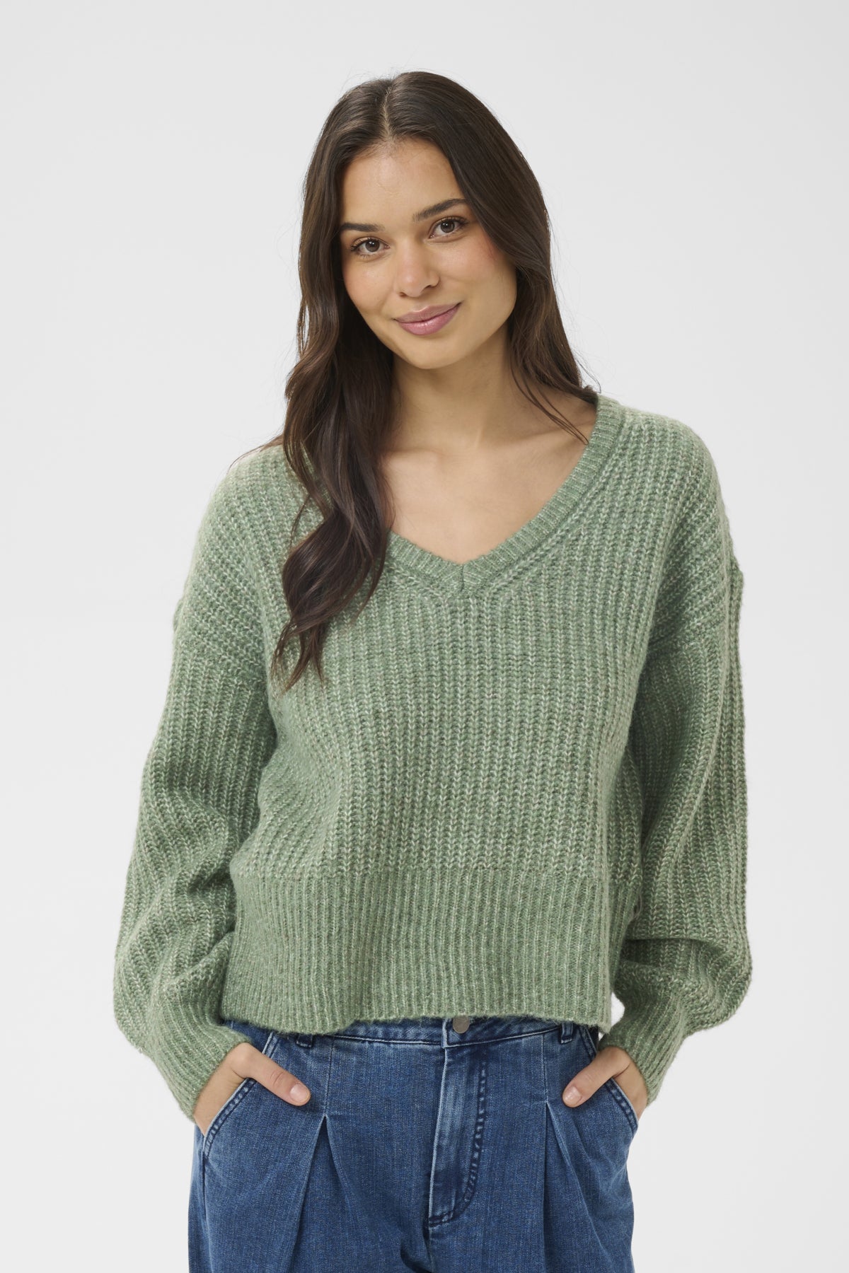 KAlianne LS Pullover Sea Spray Melange - 1762121 - 10511155