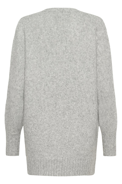 KAlianne Knit Cardigan Grey Melange - 100123 - 10511156 Thumbnail