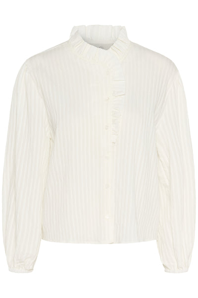 KAsuma Frill Shirt Chalk - 110602 - 10511174 Thumbnail