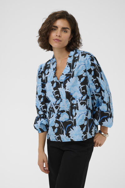 KAsasia Blouse Blue Snake Flower - 108753 - 10511183 Thumbnail