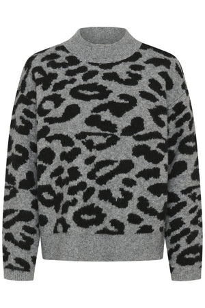 KAsandra Pullover LS LGM/Black Leopard - 10511193
