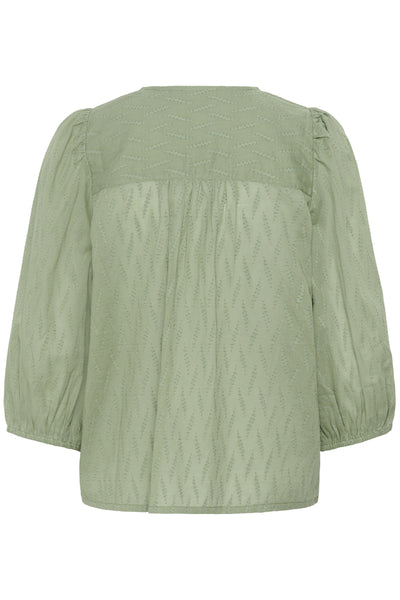 KAgabriela V-Neck Shirt Sea Spray - 176212 - 10511205 Thumbnail