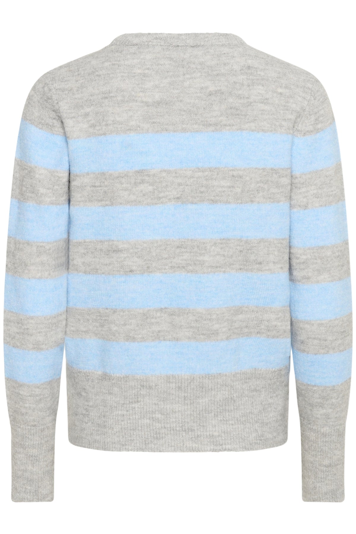 KAniel Striped Pullover Light Grey Mel. / Blue melange - 10511212
