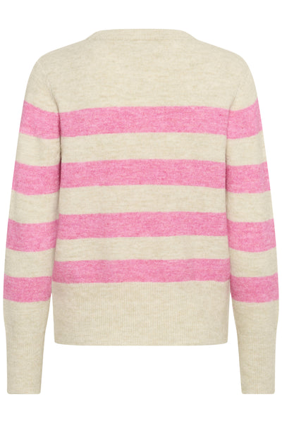KAniel Striped Pullover Feather Gray Mel/Pink melange - 10511212 Thumbnail