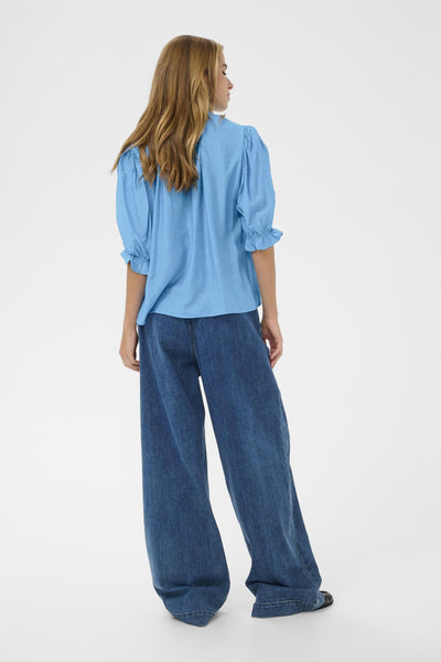 KAlufia Frill Blouse Azure Blue - 174139 - 10511214 Thumbnail