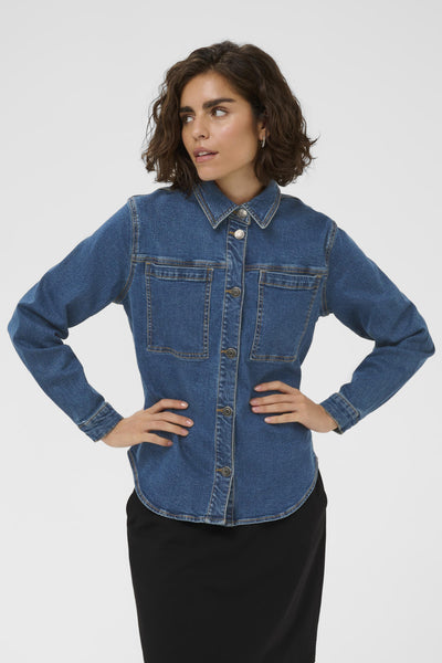 KAlena Denim Shirt Medium Blue Denim - 102272 - 10511215 Thumbnail