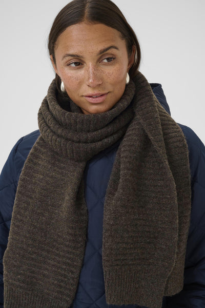 KAabigail Scarf Seal Brown Melange Thumbnail