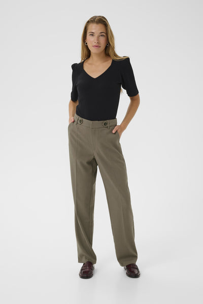KAmerle Button Pants FL Morel - 10511297 Thumbnail