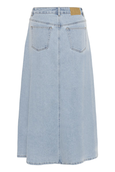 KAminna Denim Skirt Light Blue Washed Denim - 1090 - 10511305 Thumbnail