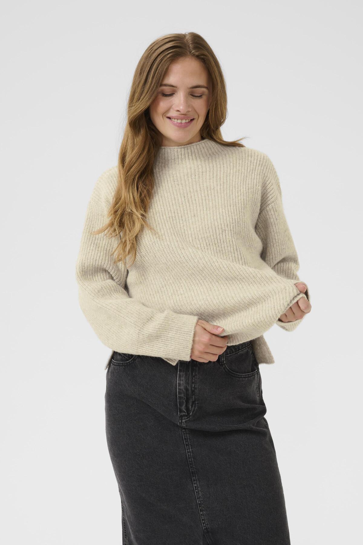 KAelina Solid Pullover Feather Gray Melange - 10511325