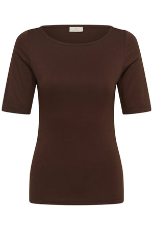 KAyoko Boatneck T-Shirt Chocolate Brown - 190912 - 10511356